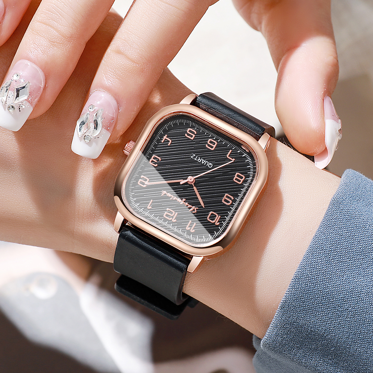 Fashion Square Women Watches C - Silicone Band Women 评论和价格