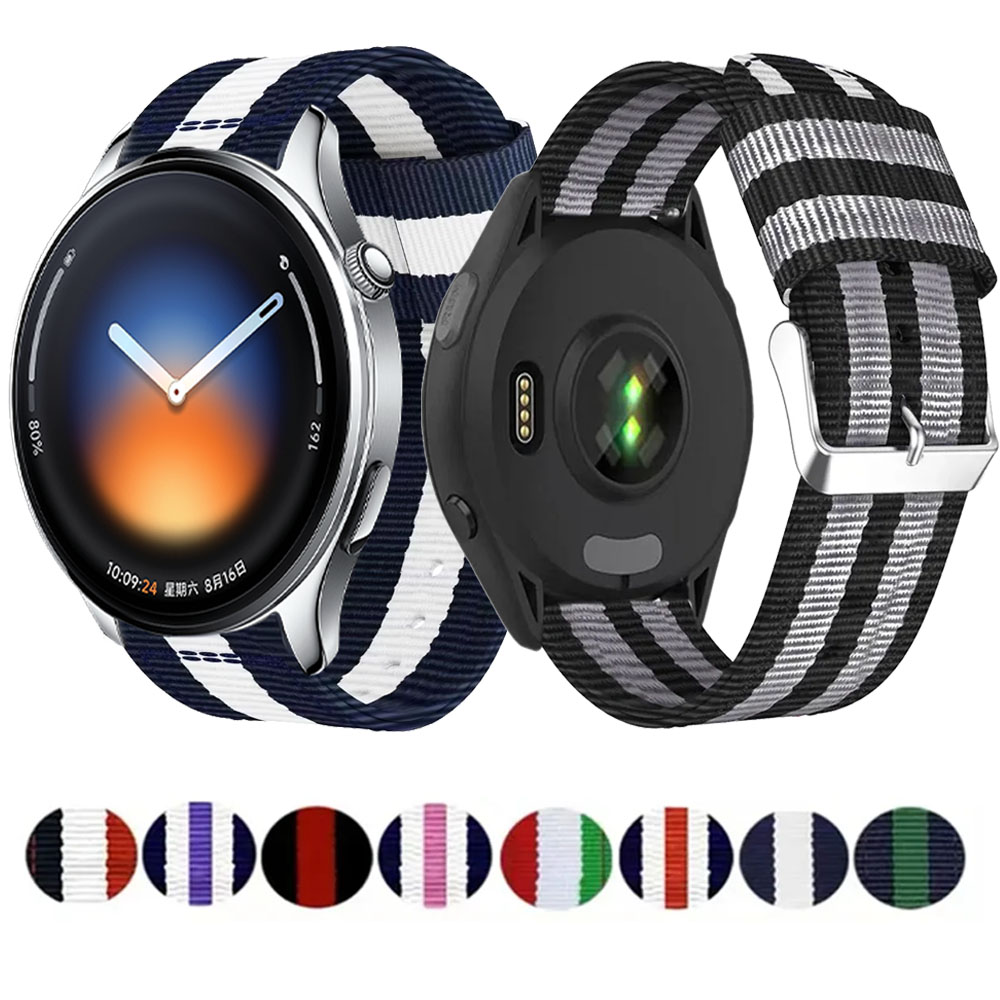 22/20mm Canvas Nylon Strap For - Canvas Strap Watch 评论和价格