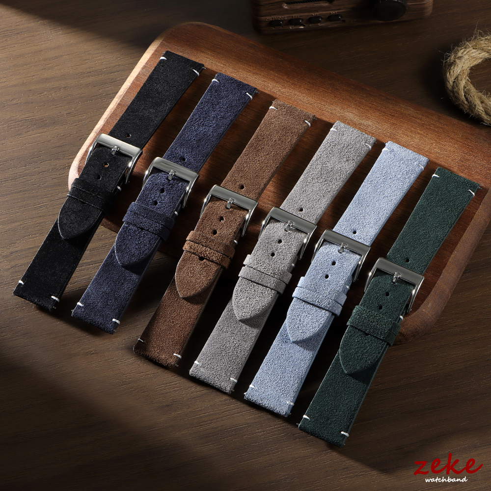 20mm 22mm Wristband Quick Rele - Suede Strap Watch 评论和价格