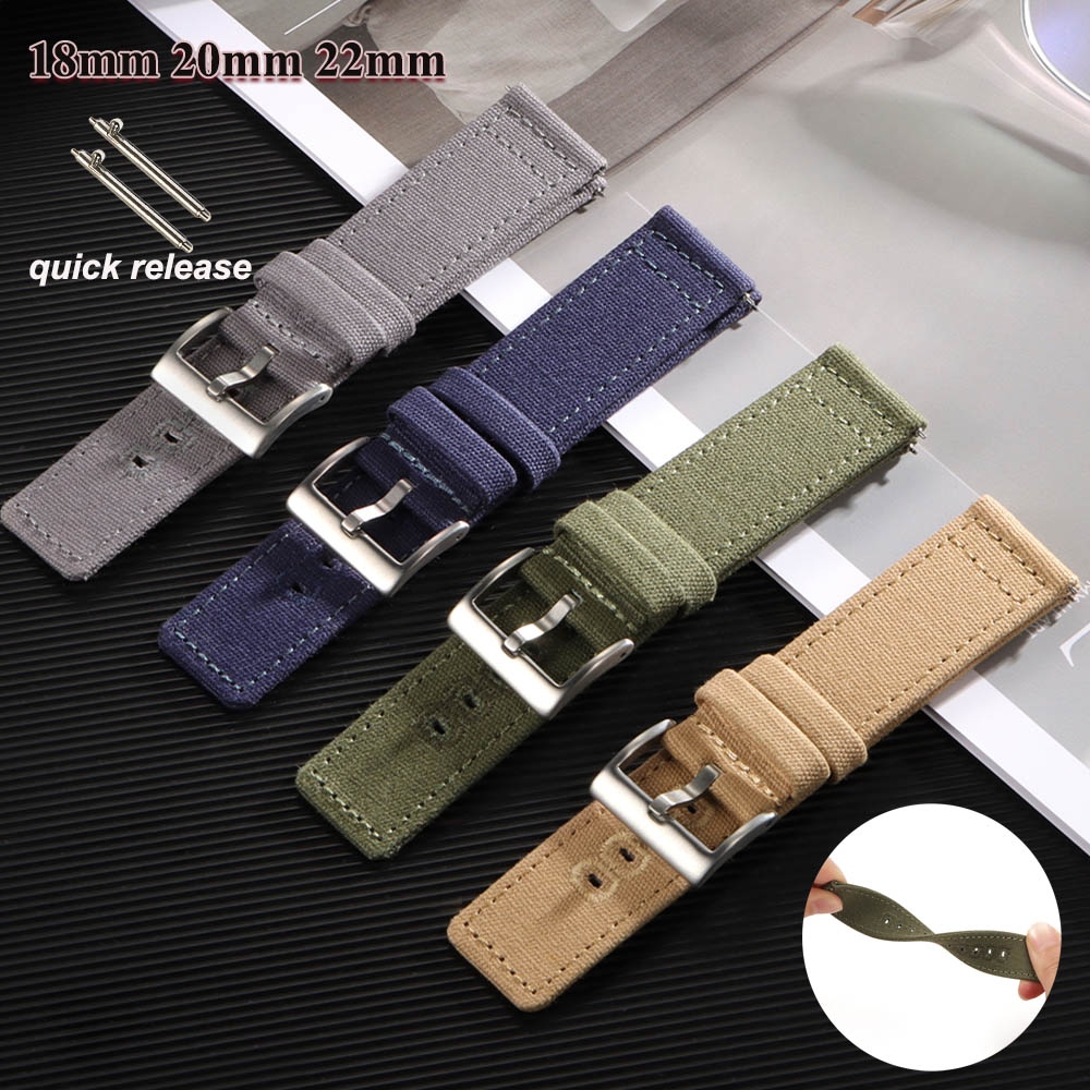 Nylon Woven Canvas Watch Band  - Canvas Strap Watch 评论和价格