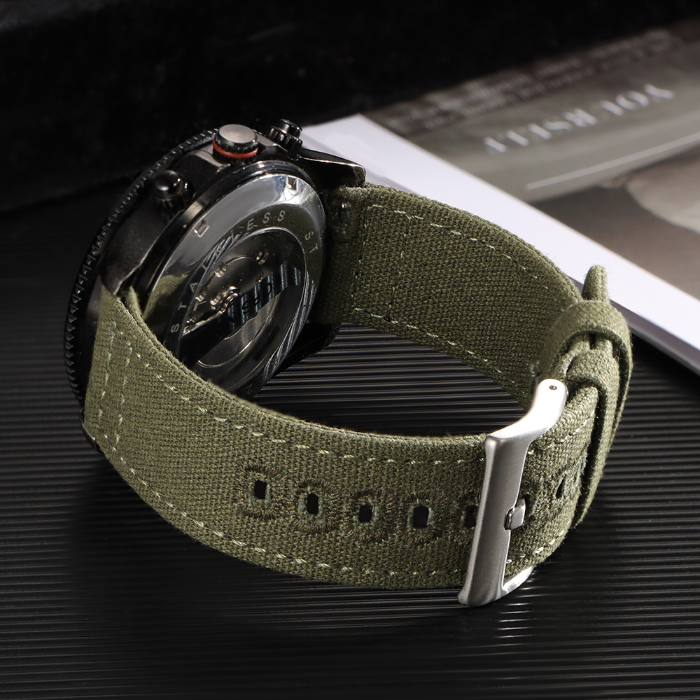 Nylon Woven Canvas Watch Band  - Canvas Strap Watch 评论和价格