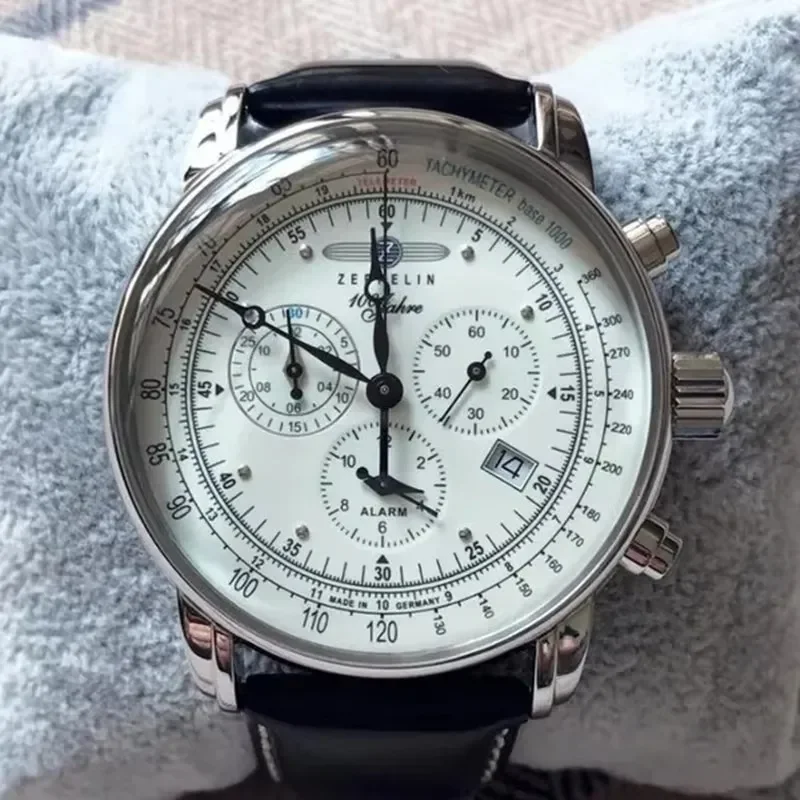 Zeppelin Airship Automatic Dat - Leather Watch Band Men 评论和价格