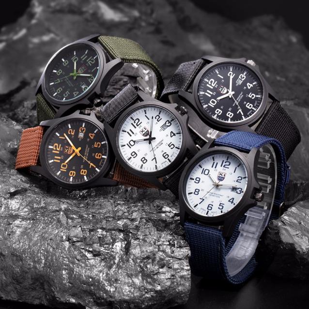 Men'S Quartz Watch Student Sim - Tropic Strap Vintage 评论和价格