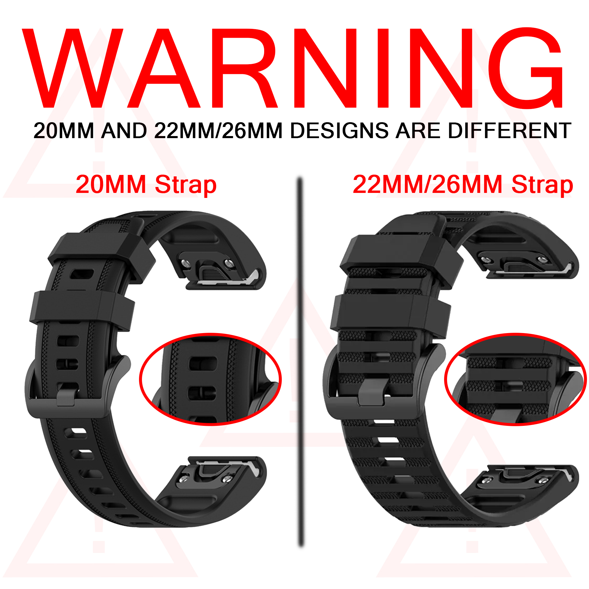 QuickFit 26mm 20mm 22mm Watchb - Silicone Watch Band 22Mm 评论和价格