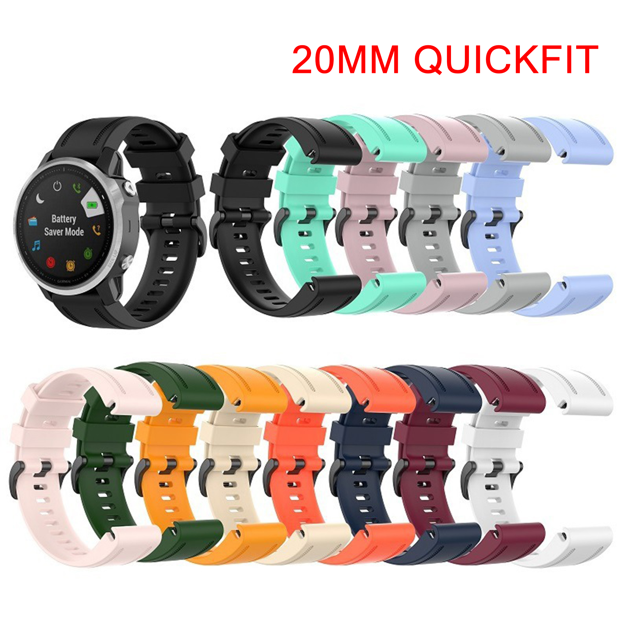 QuickFit 26mm 20mm 22mm Watchb - Silicone Watch Band 22Mm 评论和价格