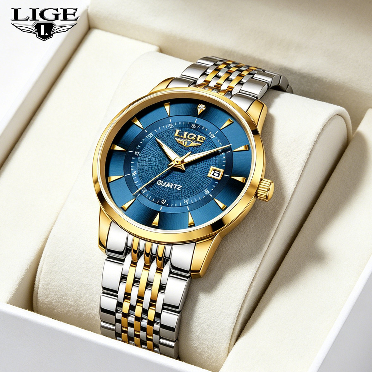 LIGE New 2025 Luxury Man Watch - Stainless Bracelet Diver 评论和价格