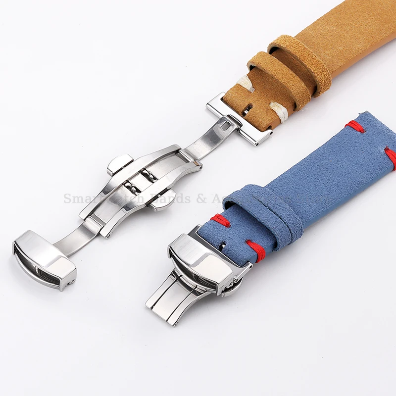 18mm 20mm 22mm Suede Stitching - Suede Strap Watch 评论和价格