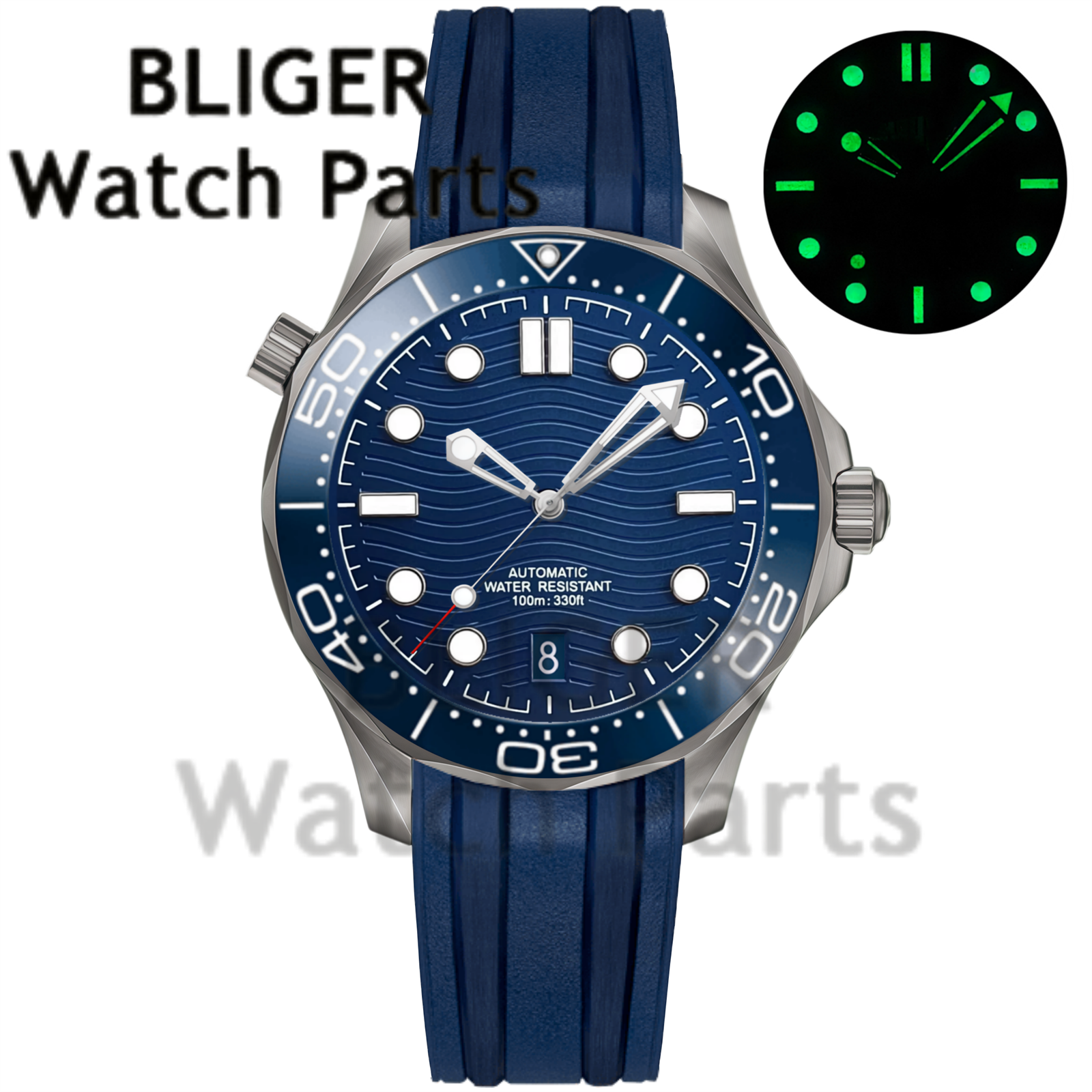 Customizable DIY 41mm Titanium - Stainless Bracelet Diver 评论和价格