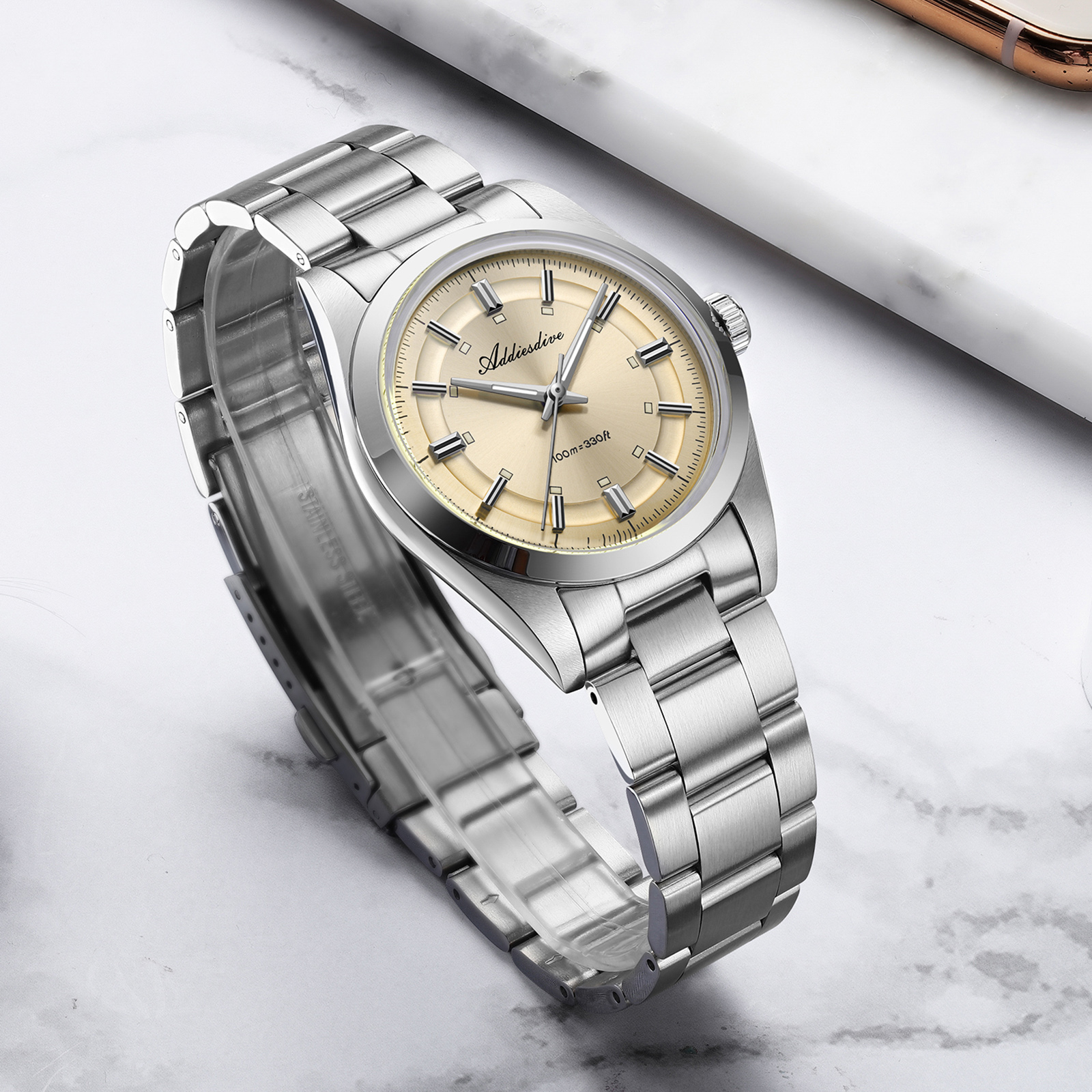 ADDIESDIVE Super Luminous Japa - Stainless Bracelet Diver 评论和价格