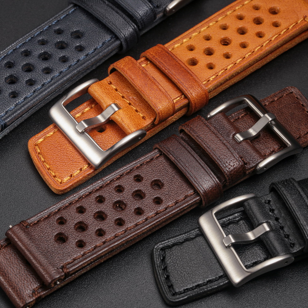 Hemsut Genuine Leather Watch B - Leather Strap Quick Release 评论和价格