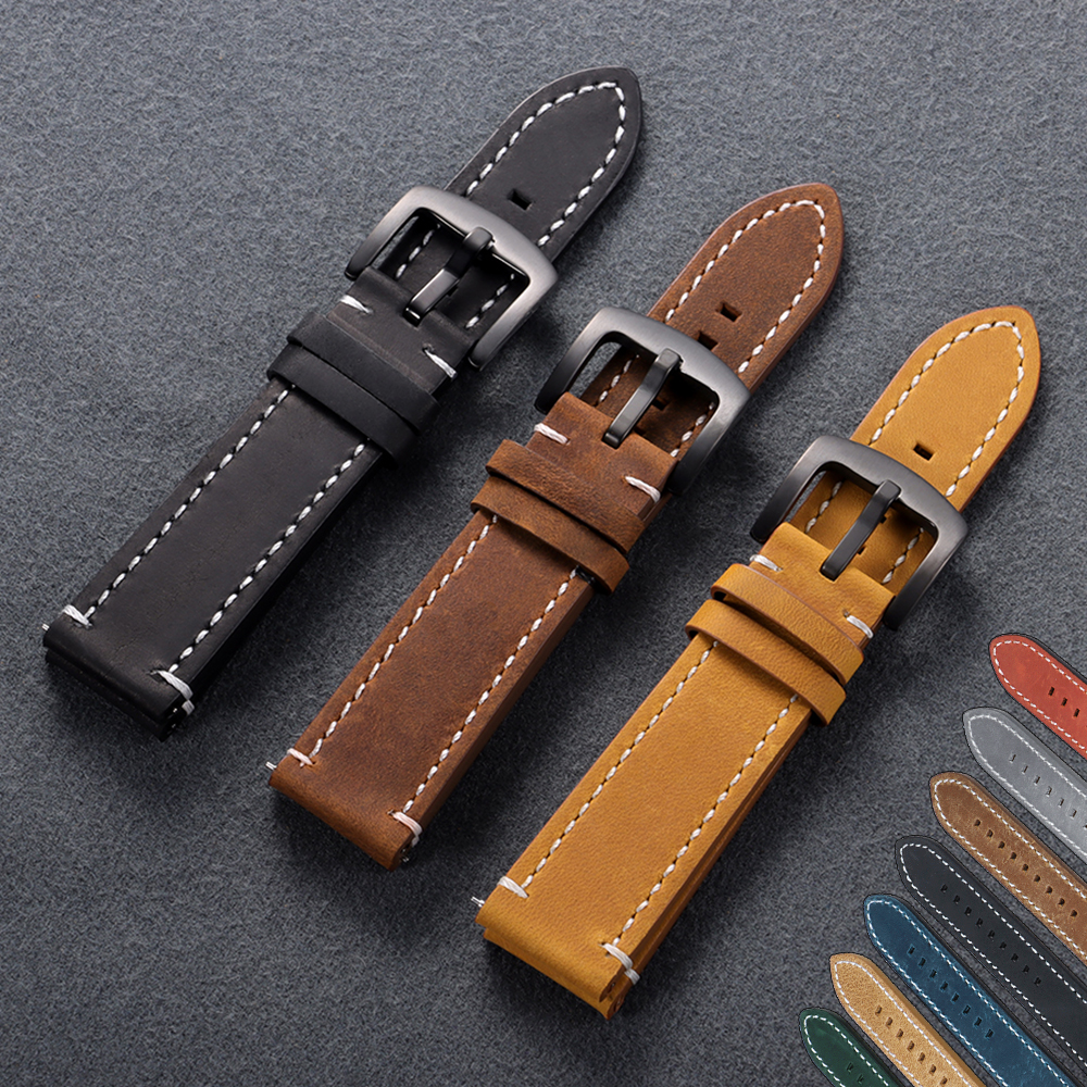 Vintage Calfskin Leather Watch - Leather Strap Quick Release 评论和价格