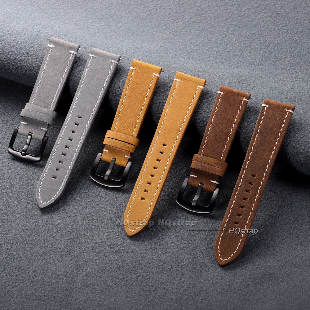 Vintage Calfskin Leather Watch - Leather Strap Quick Release 评论和价格