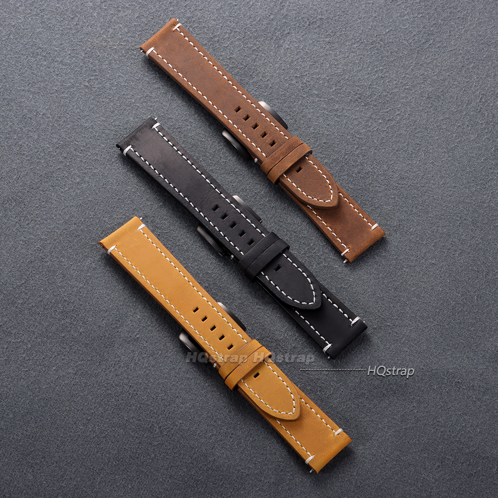 Vintage Calfskin Leather Watch - Leather Strap Quick Release 评论和价格