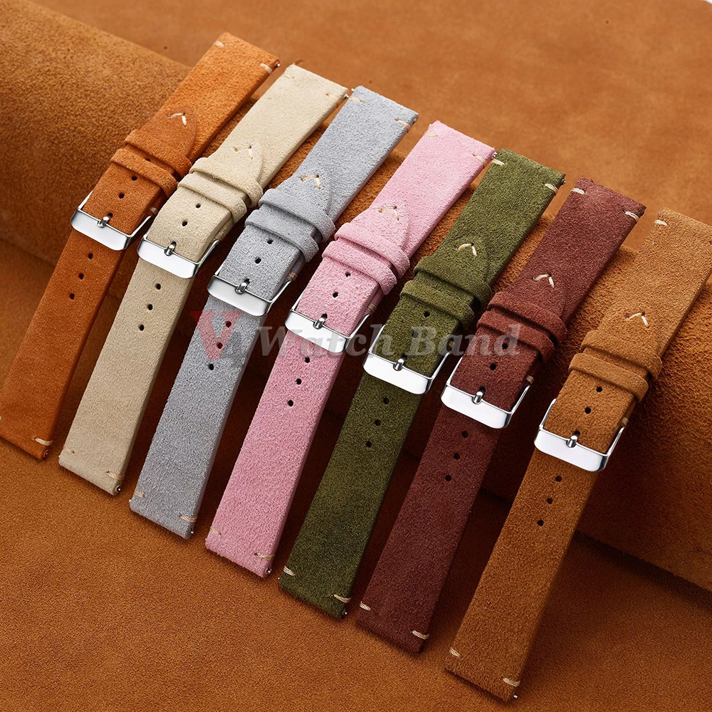 14mm 16mm 18mm Wristband Quick - Suede Strap Watch 评论和价格