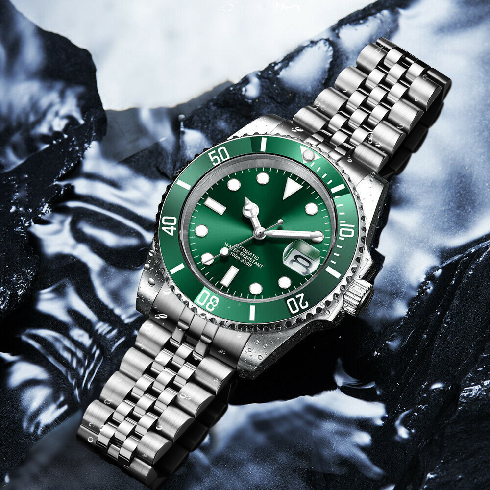 DIY Logo 40MM Dive Watch NH35  - Stainless Bracelet Diver 评论和价格