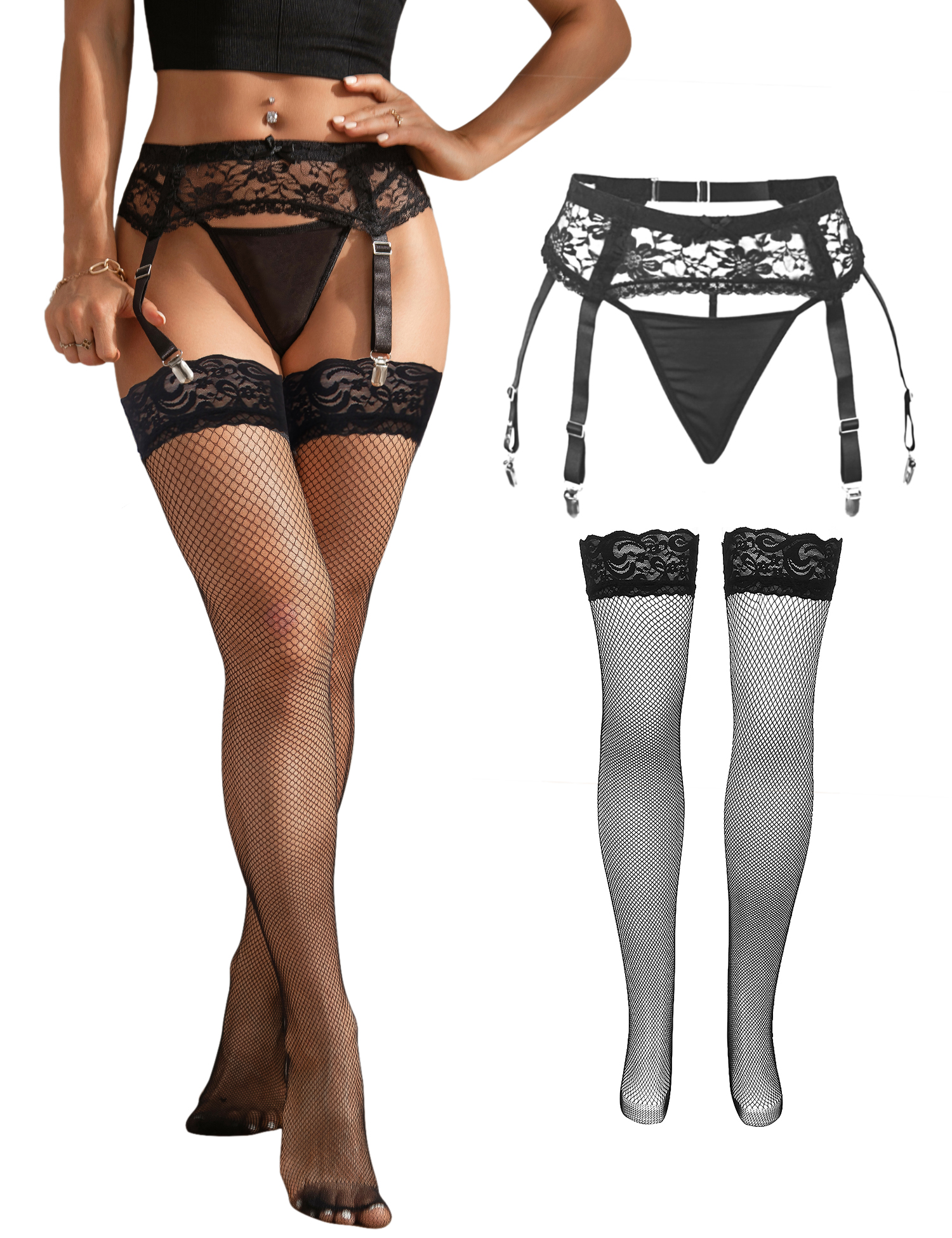 Comeondear Women Floral Lace G - Mesh Strap Metal 评论和价格