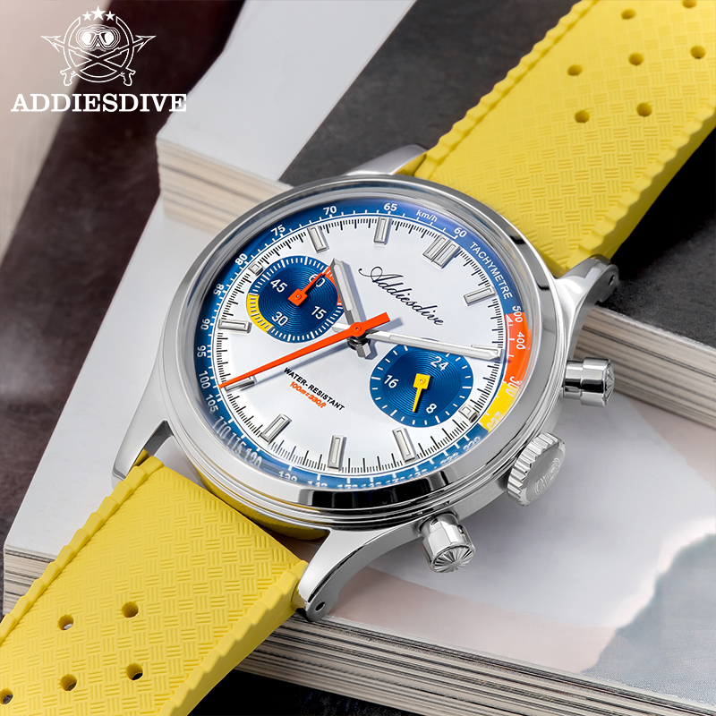 ADDIESDIVE Fashion Men's Quart - Rubber Strap Diver 评论和价格