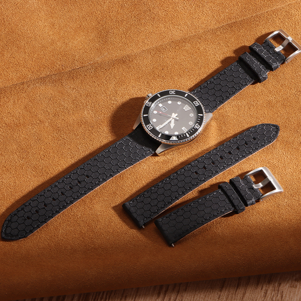 20mm 22mm Smooth Genuine Nylon - Perlon Strap Woven 评论和价格