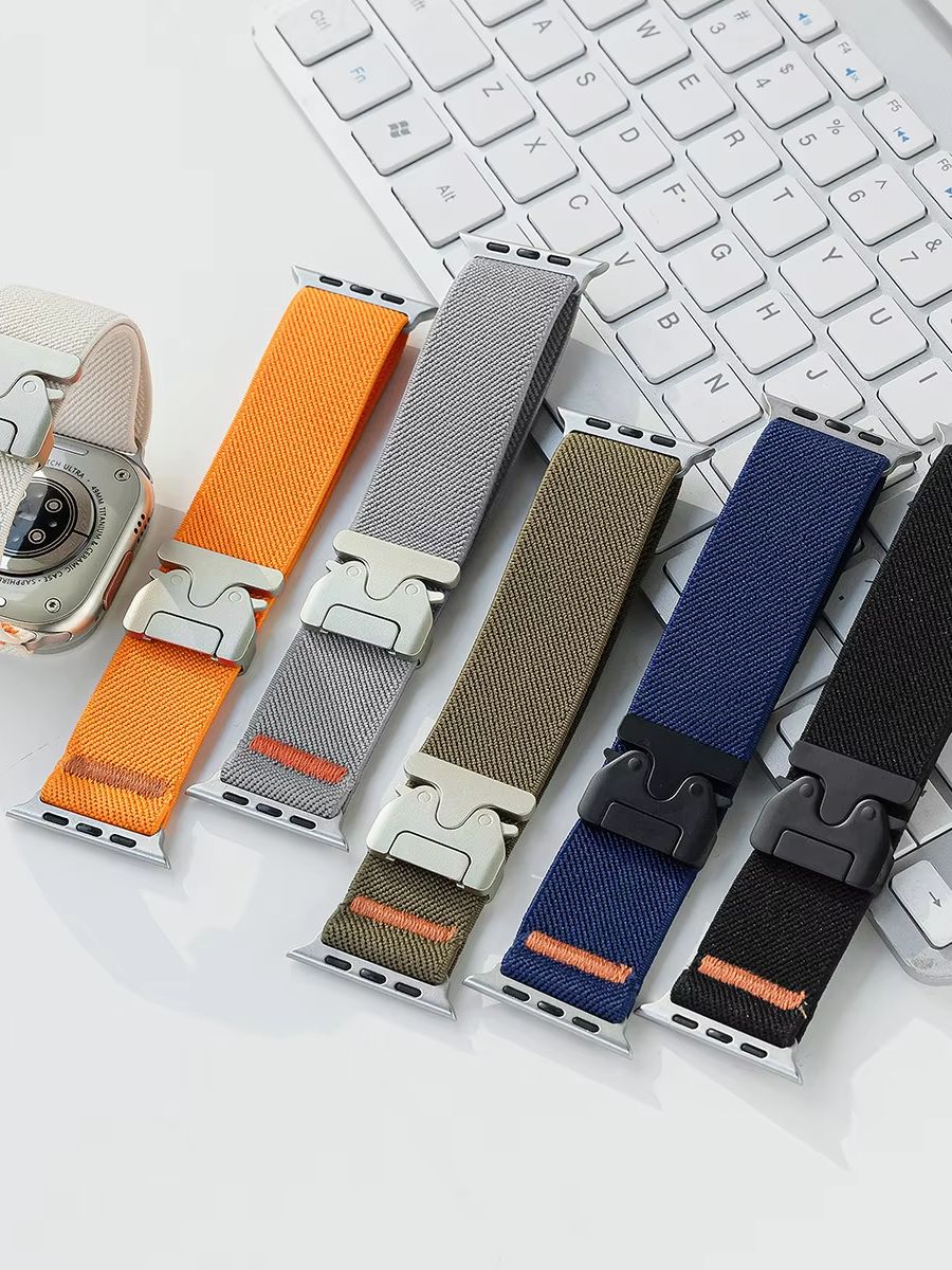 For Apple Watch Band Nylon Ela - Parachute Strap Elastic 评论和价格