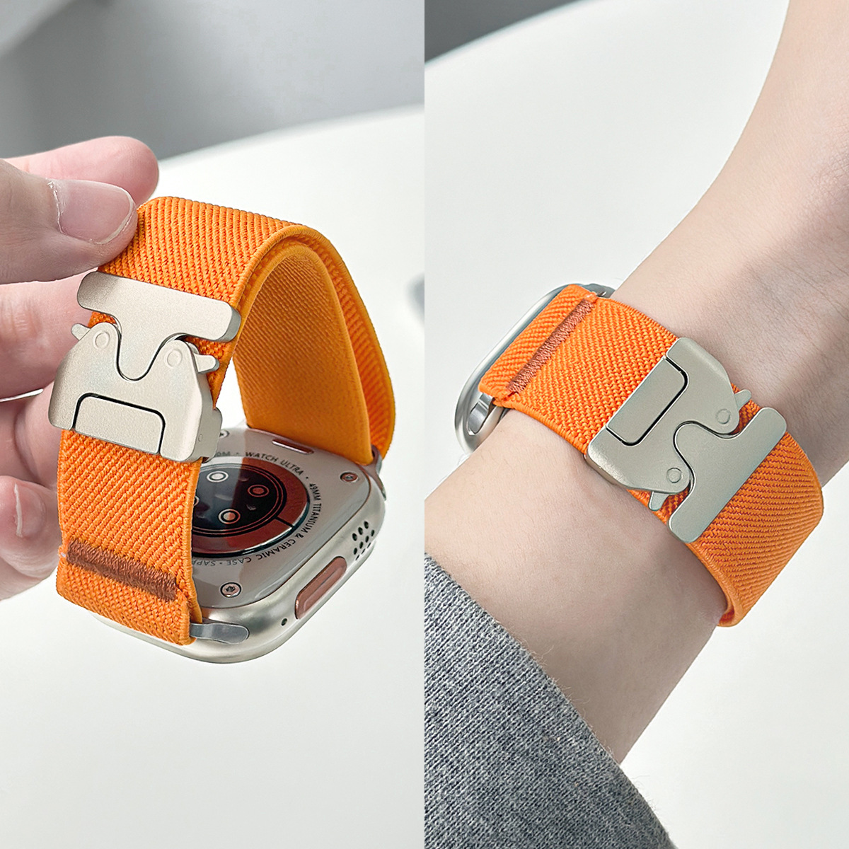 For Apple Watch Band Nylon Ela - Parachute Strap Elastic 评论和价格
