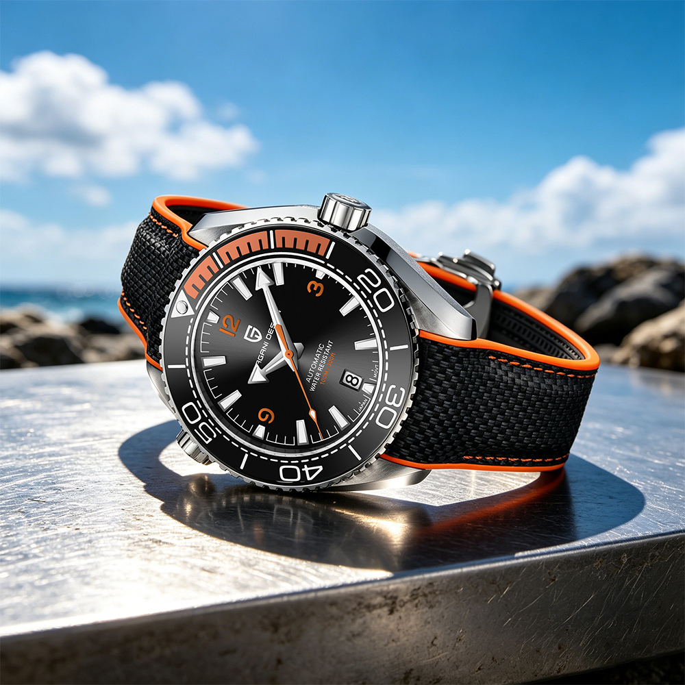 PAGANI DESIGN Diving Watch 100 - Rubber Strap Diver 评论和价格