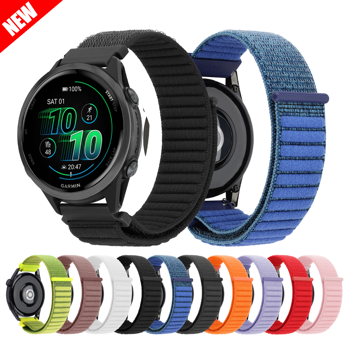 Nylon loop Band For Garmin Viv - Sport Loop Velcro 评论和价格