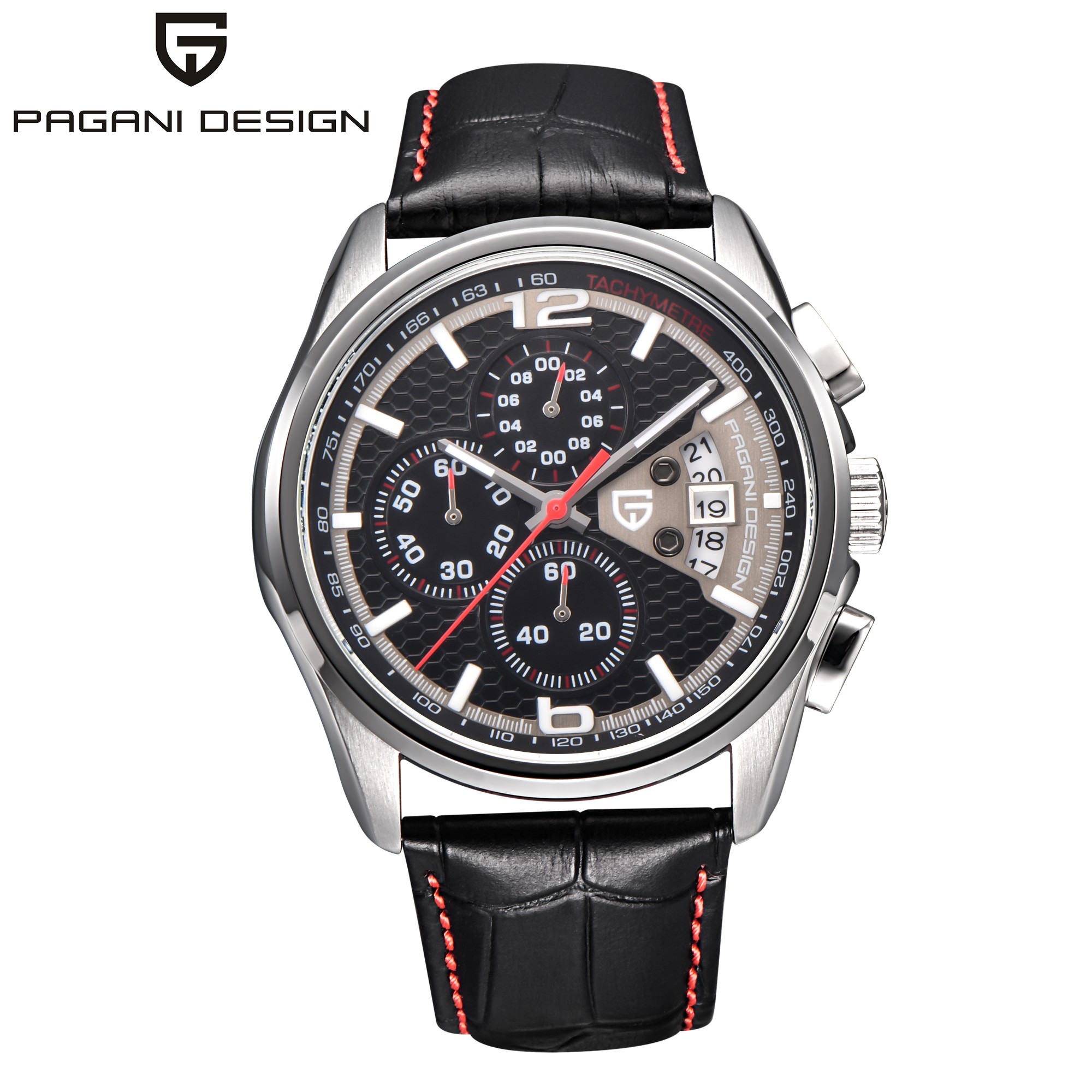 Pagani PD3306 Mens Quartz Watc - Leather Watch Band Men 评论和价格
