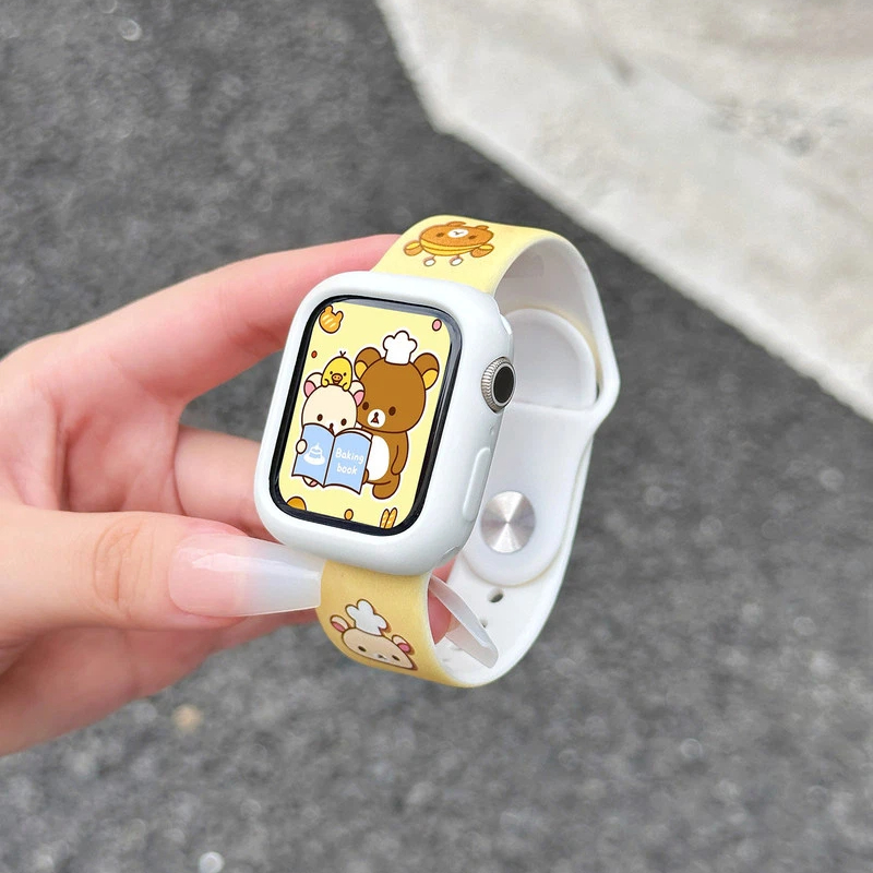 Cute Rilakkuma Print Silicone  - Silicone Band Women 评论和价格
