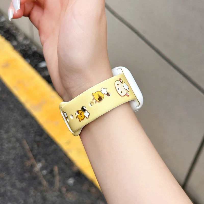 Cute Rilakkuma Print Silicone  - Silicone Band Women 评论和价格