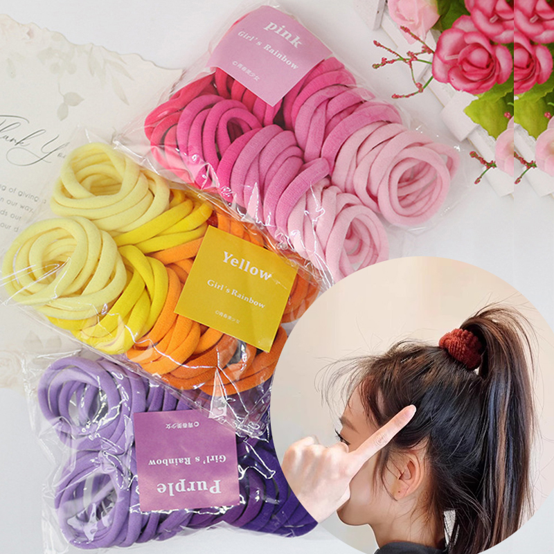 50PCS/Set Women Girls Basic Ha - Silicone Band Women 评论和价格