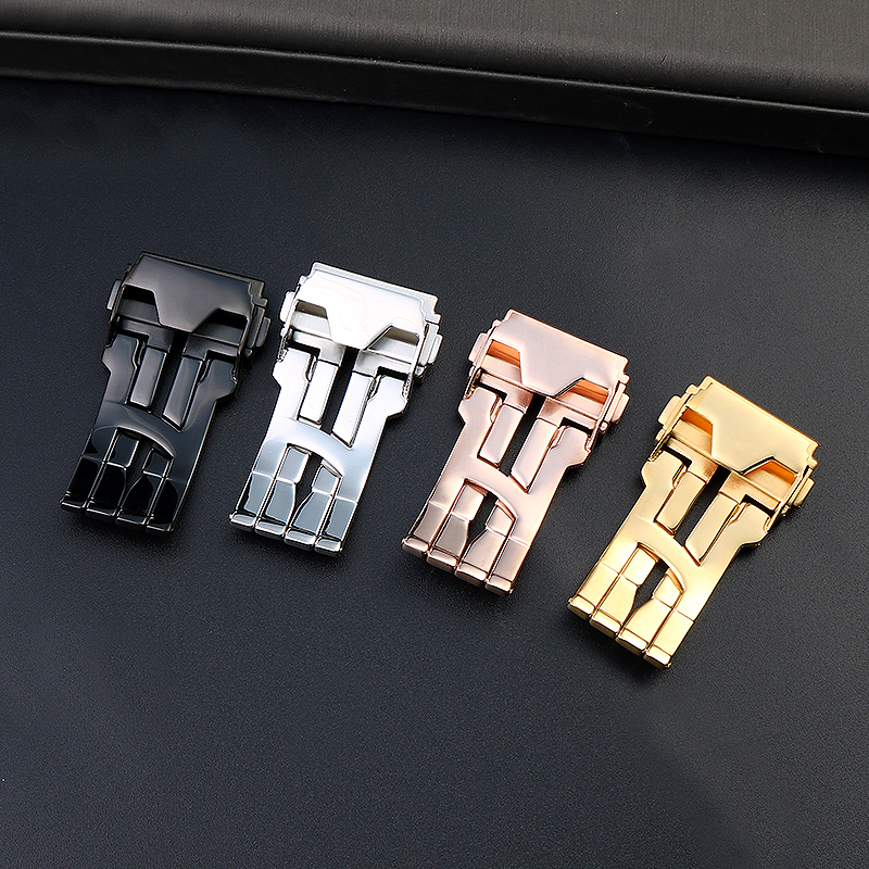 18 22mm Solid Stainless Steel  - Leather Watch Band Men 评论和价格