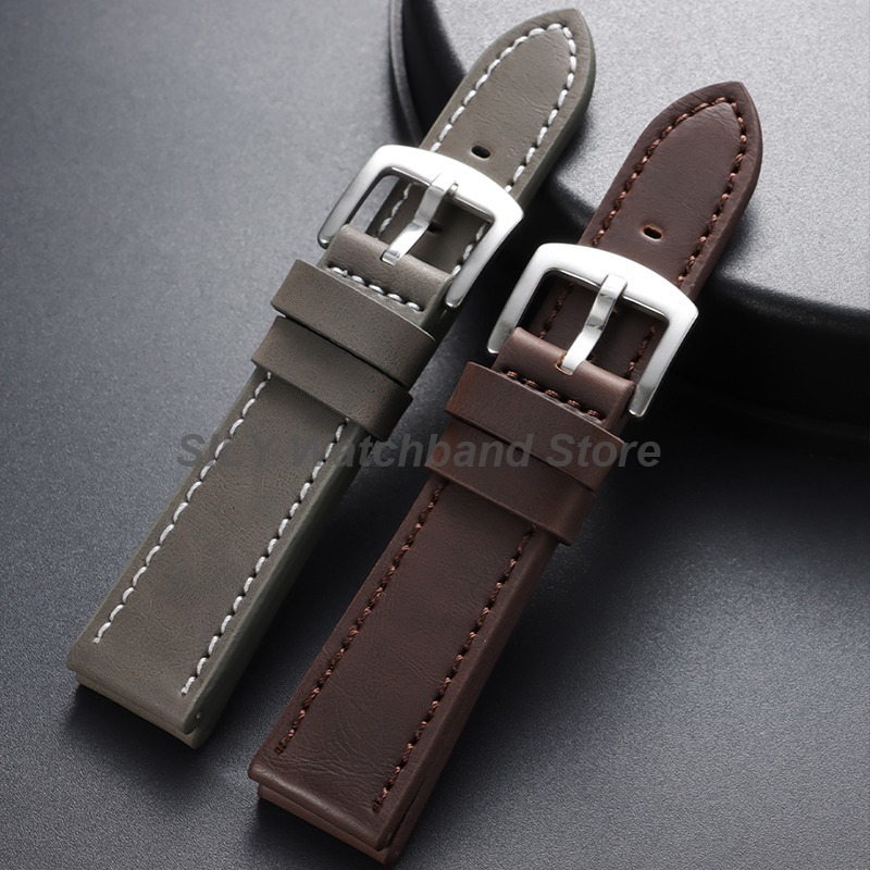 Genuine Leather Watchband 18mm - Rubber Strap Diver 评论和价格