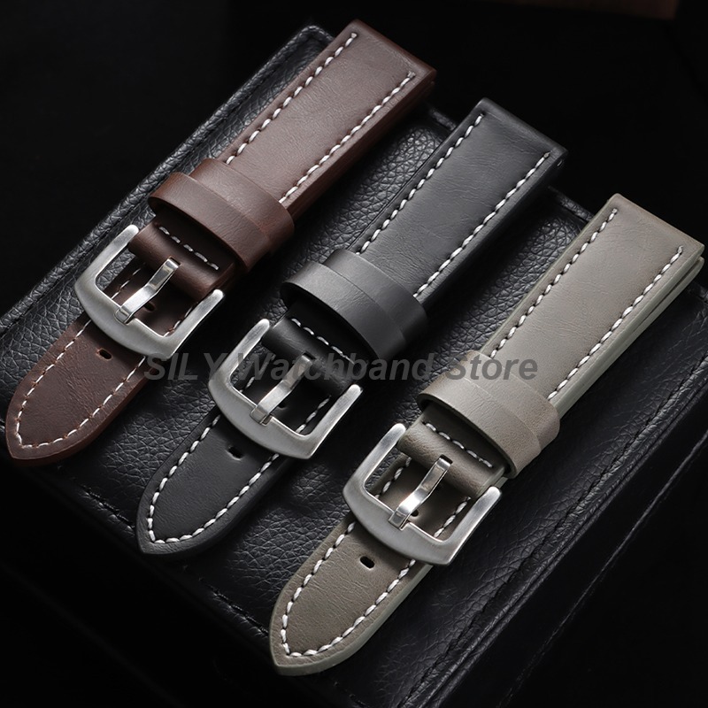 Genuine Leather Watchband 18mm - Rubber Strap Diver 评论和价格