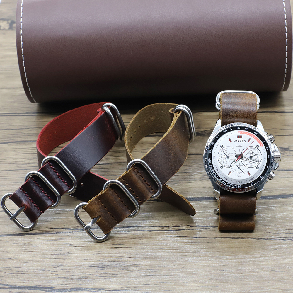 Genuine Leather Watch Band 18m - Nato Strap Nylon 评论和价格