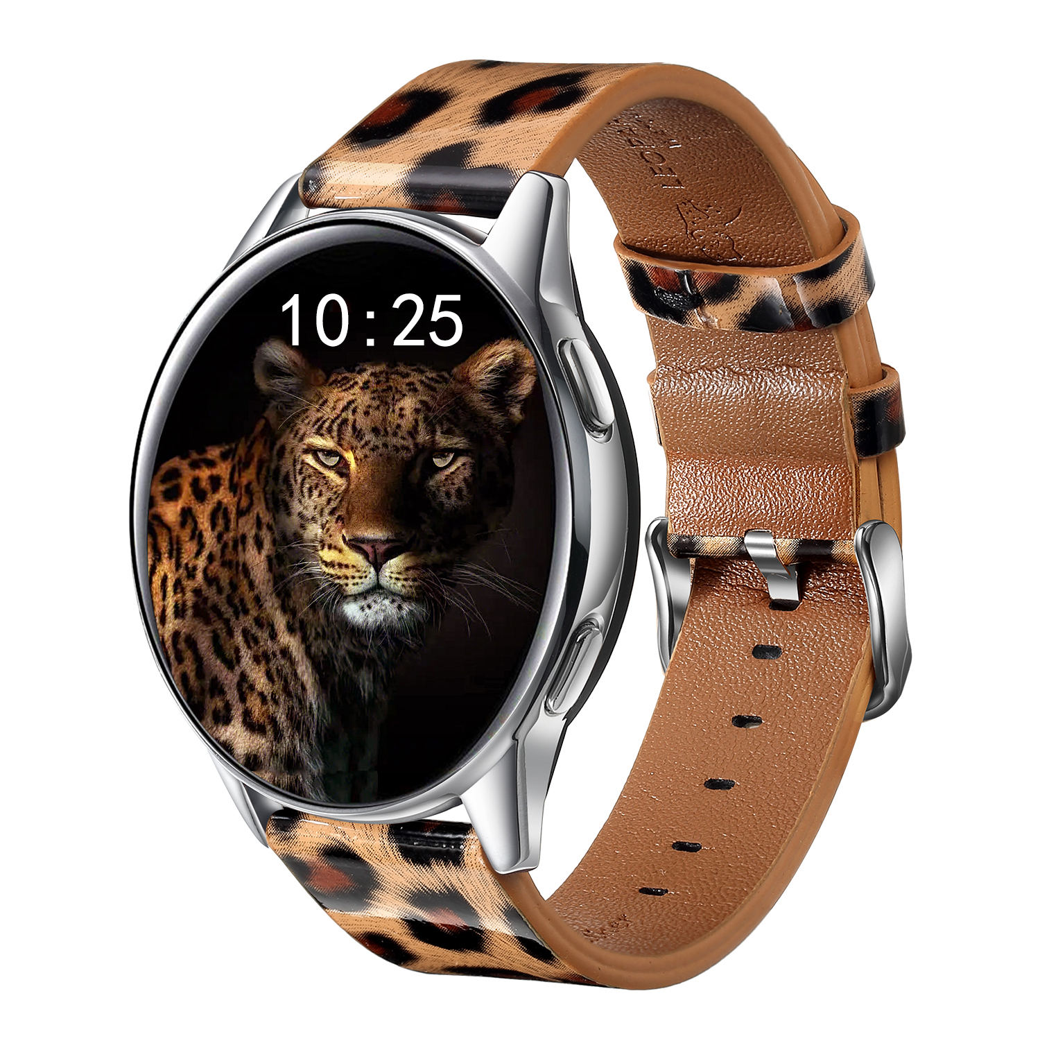 Leather Watch Band Leopard Qui - Leather Strap Quick Release 评论和价格