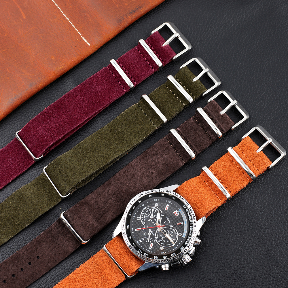 18mm 20mm 22mm Vintage Soft Su - Suede Strap Watch 评论和价格