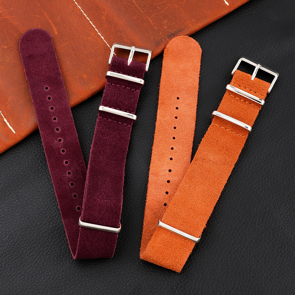 18mm 20mm 22mm Vintage Soft Su - Suede Strap Watch 评论和价格