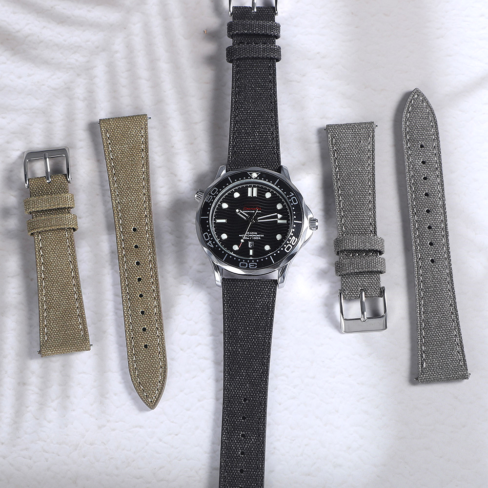 Handcrafted Slim Watch Strap 2 - Canvas Strap Watch 评论和价格