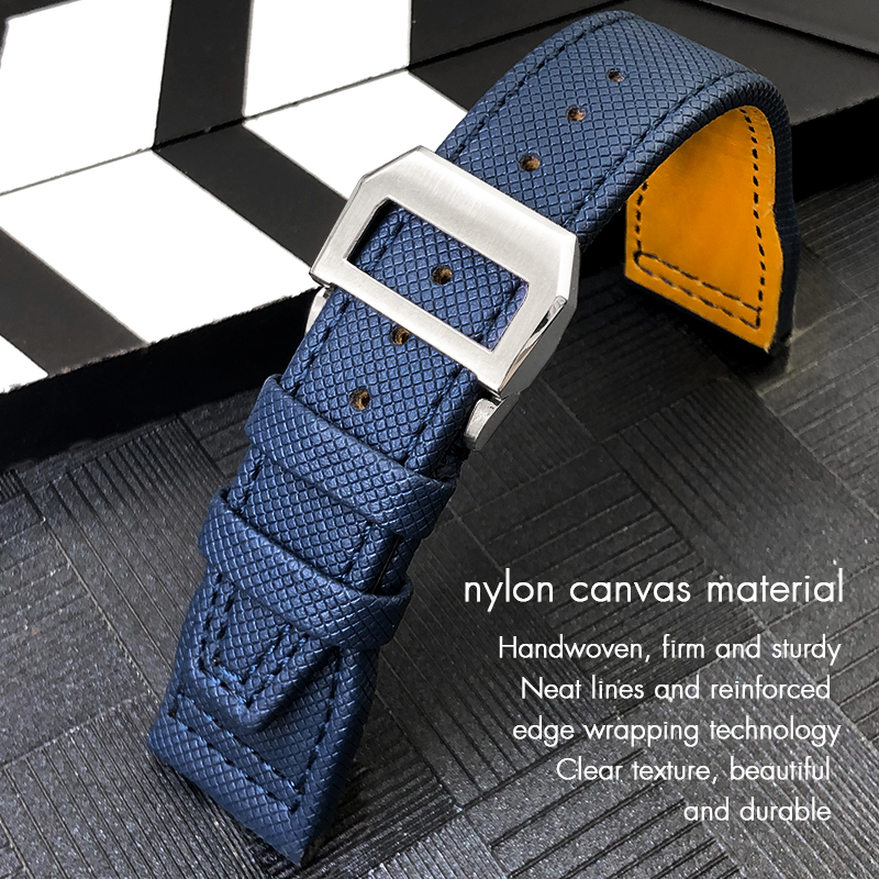 20mm 21mm 22mm Calfskin Leathe - Canvas Strap Watch 评论和价格