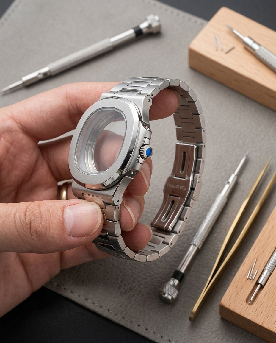 40mm Nautilus Watch Case Mod K - Butterfly Clasp Deployant 评论和价格