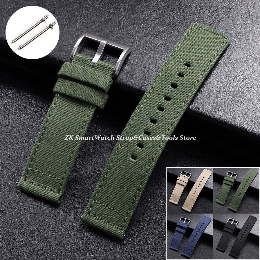 Nylon Watch Strap 20mm 22mm fo - Canvas Strap Watch 评论和价格