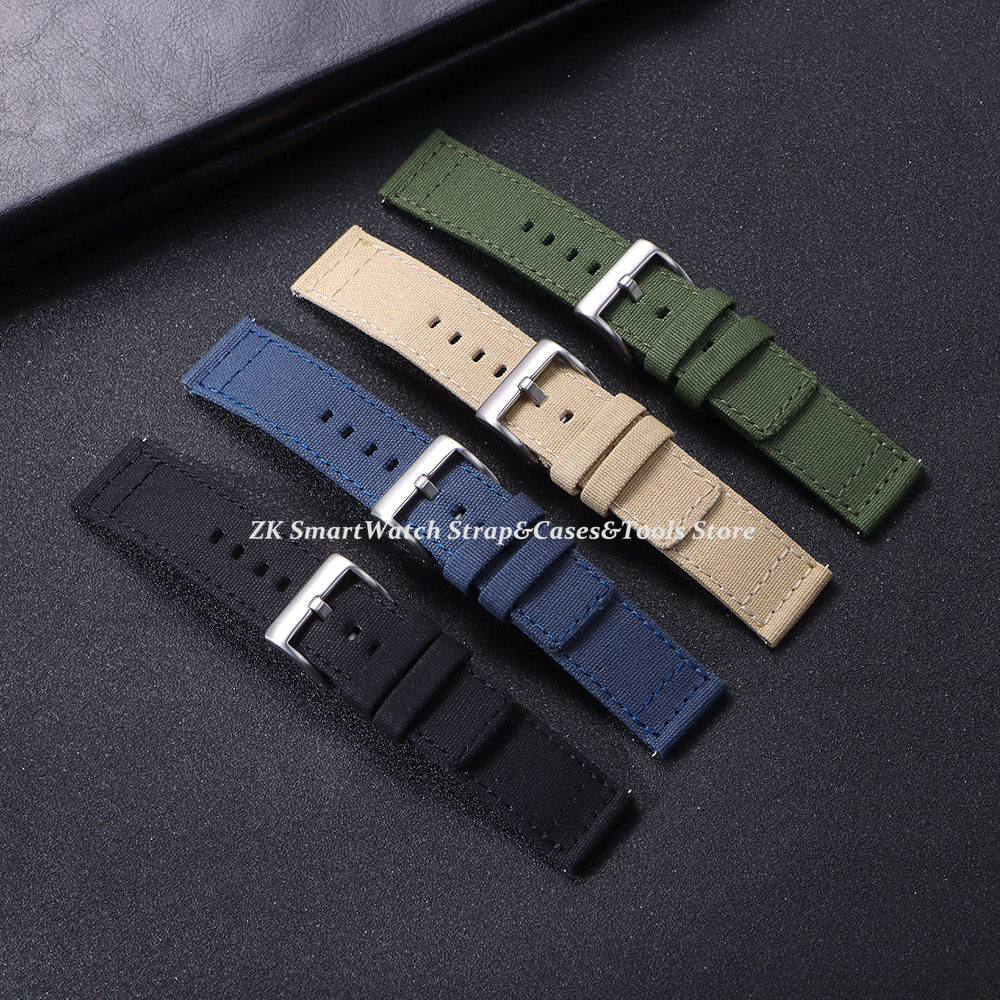 Nylon Watch Strap 20mm 22mm fo - Canvas Strap Watch 评论和价格
