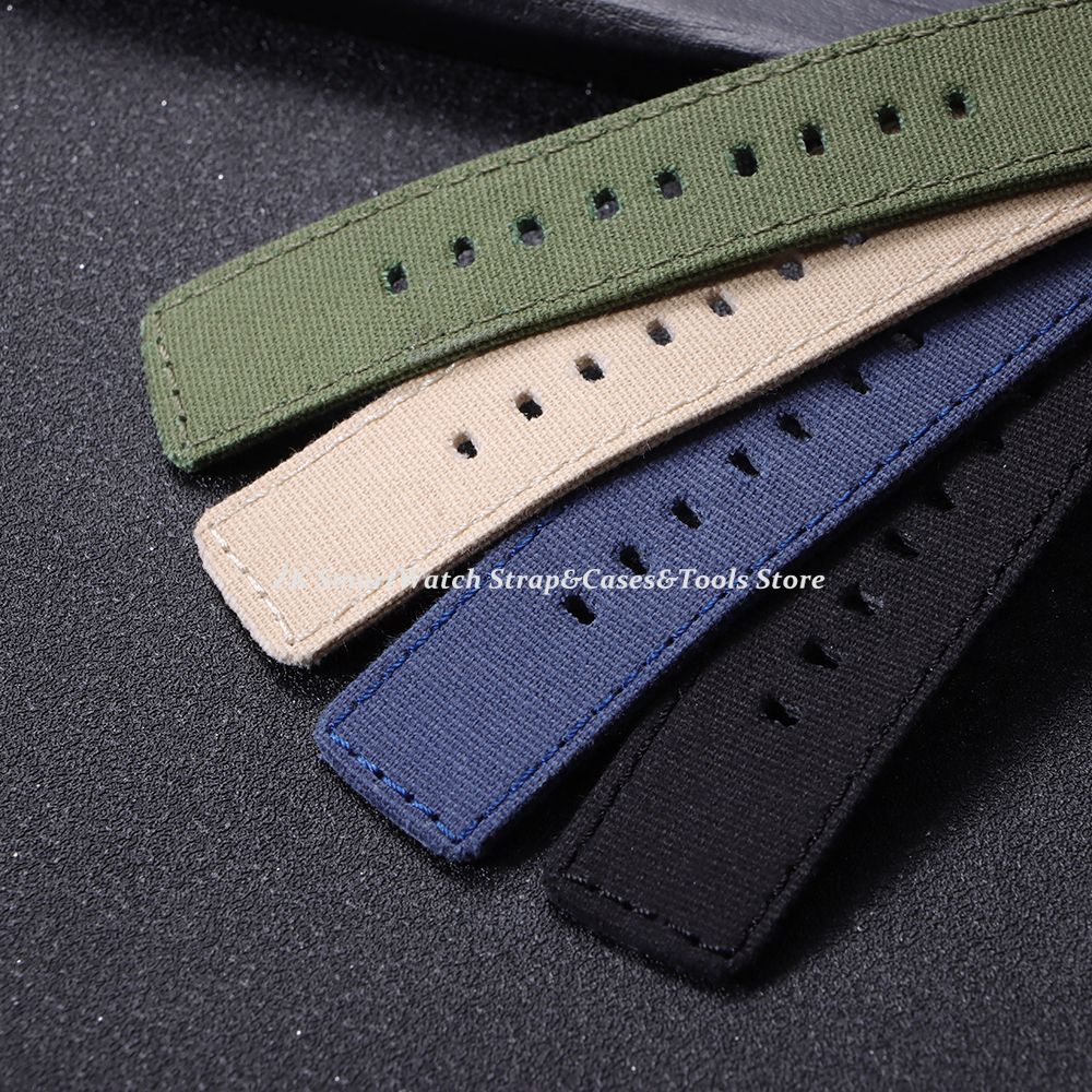 Nylon Watch Strap 20mm 22mm fo - Canvas Strap Watch 评论和价格