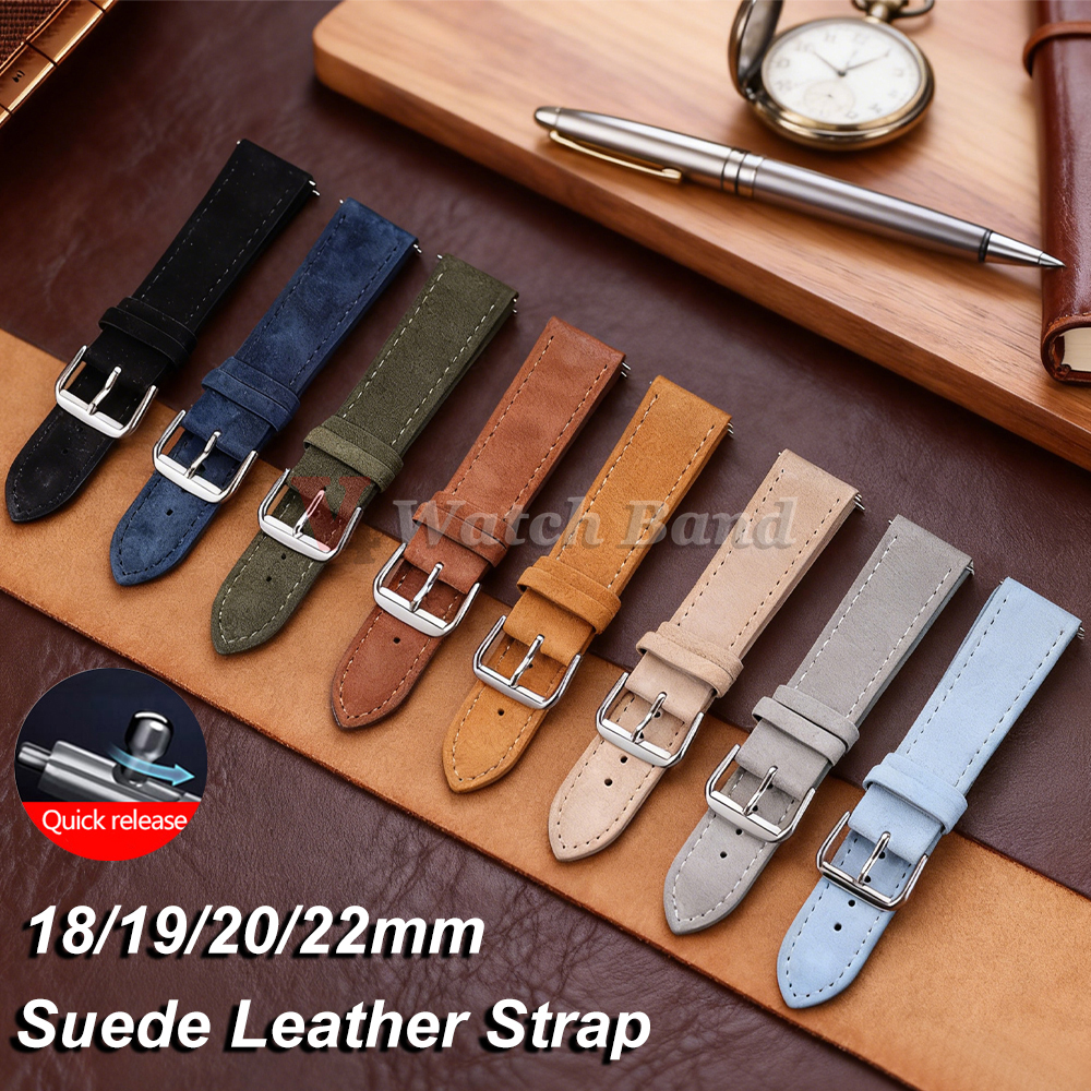 18/19/20/22mm Watch Band Genui - Suede Strap Watch 评论和价格