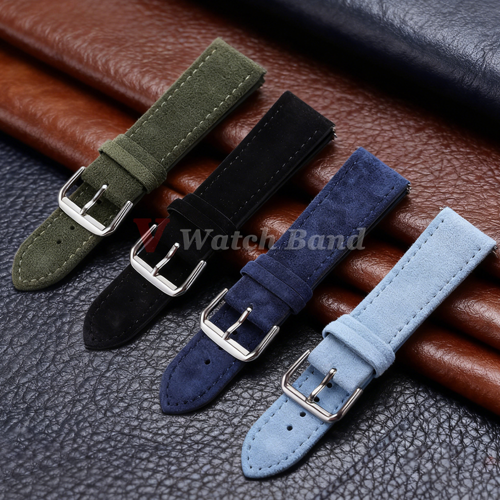 18/19/20/22mm Watch Band Genui - Suede Strap Watch 评论和价格