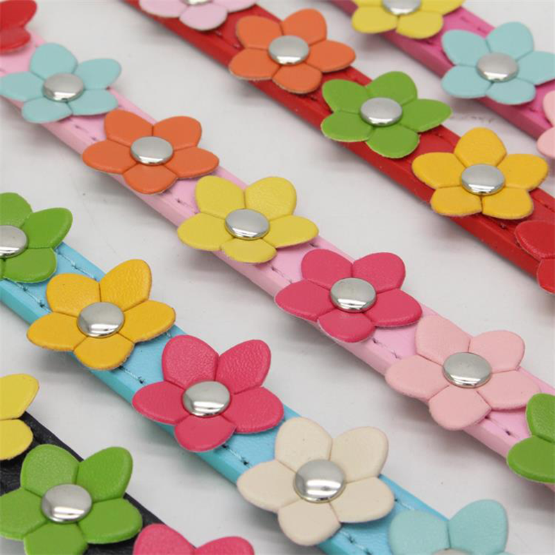 Pu Leather Colorful Flower Stu - Leather Strap Quick Release 评论和价格