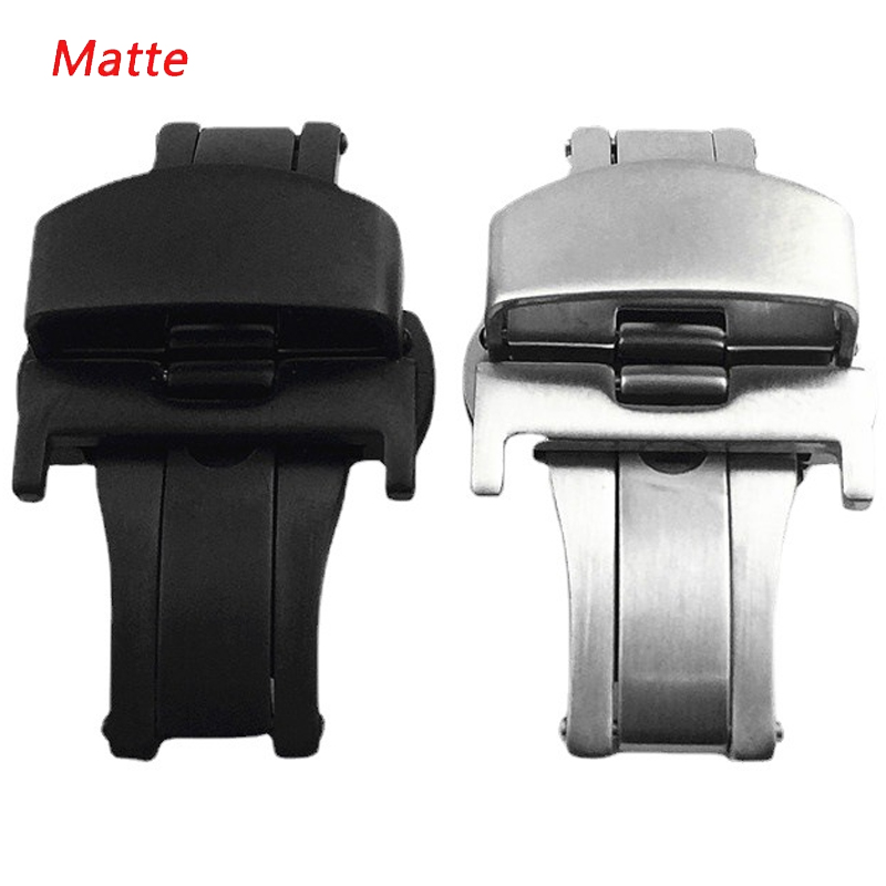 Matte Stainless Steel Butterfl - Butterfly Clasp Deployant 评论和价格