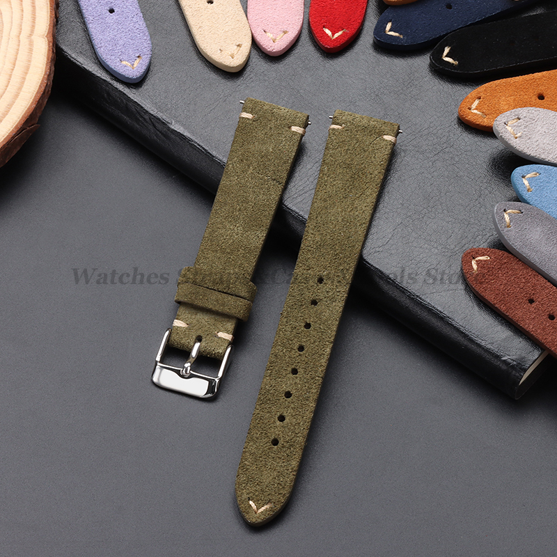 Vintage Genuine Suede Leather  - Suede Strap Watch 评论和价格