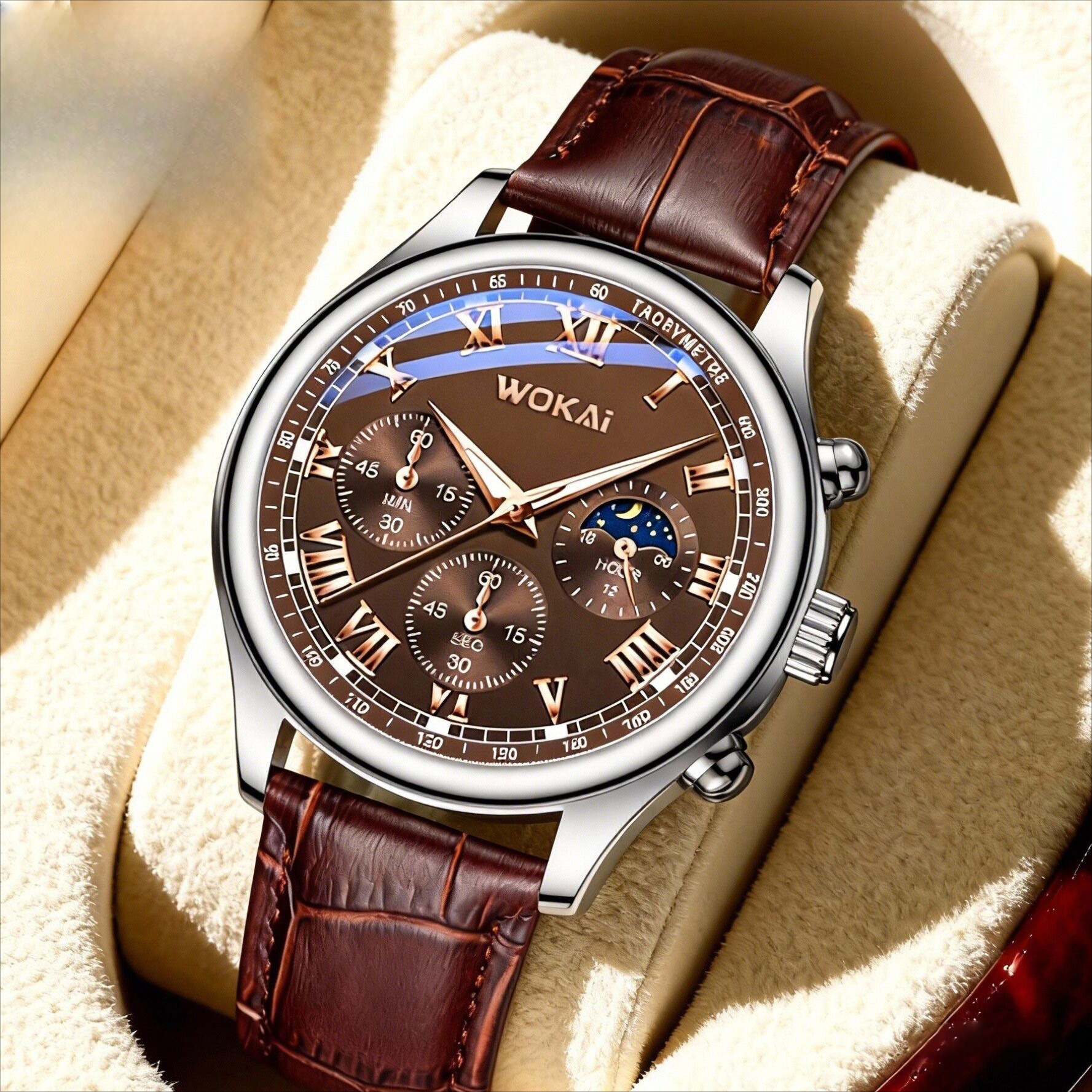 Luxury Men Business Watches Fa - Leather Watch Band Men 评论和价格