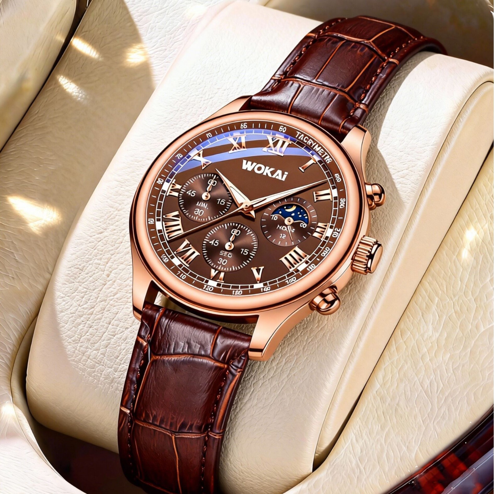 Luxury Men Business Watches Fa - Leather Watch Band Men 评论和价格